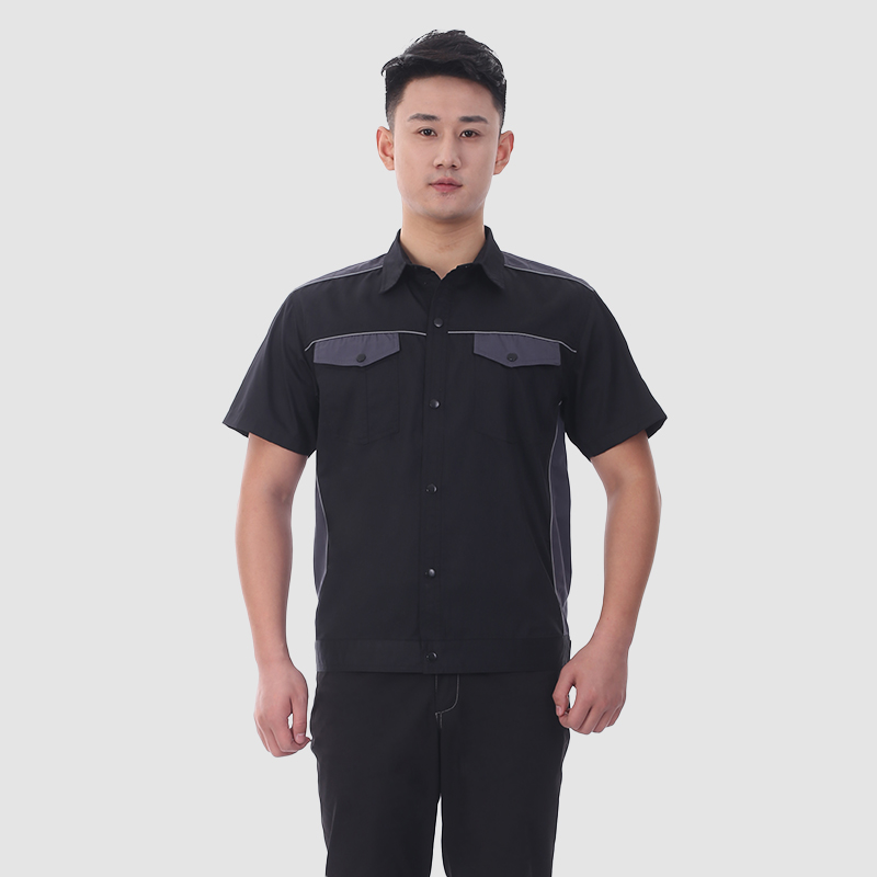 夏季工作服9801黑灰_