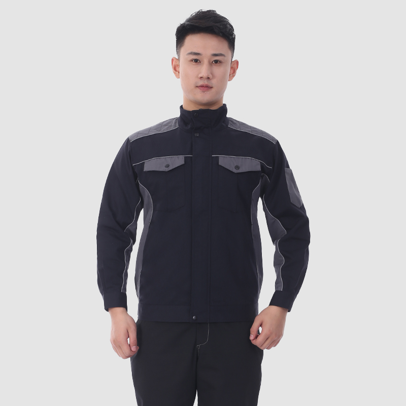 春秋工作服防撕裂9802黑灰_